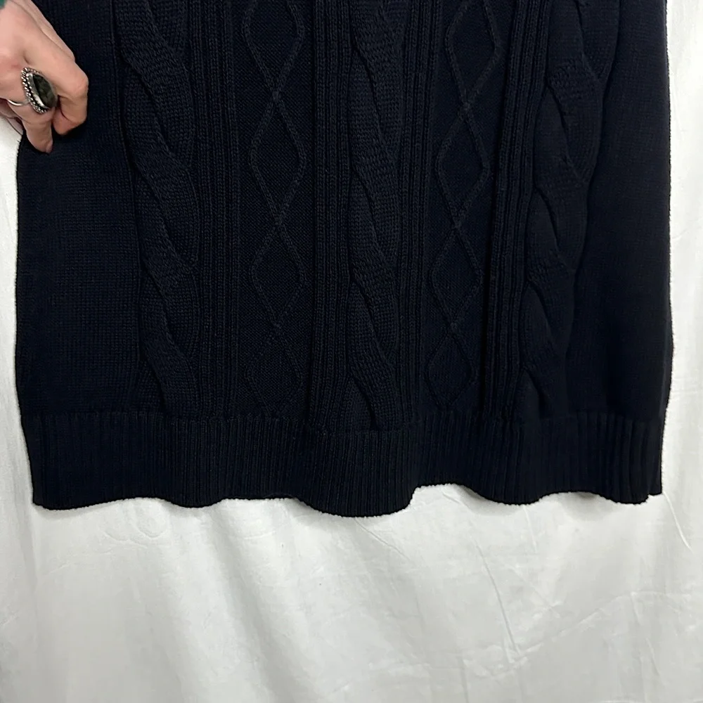 ASOS Monki Robin cotton knitted v neck sleeveless black mini dress - Picture 11 of 17